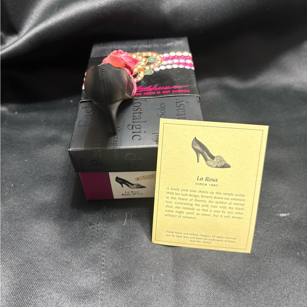 Just The Right Shoe Black and Pink Heels - Picture 3 of 5